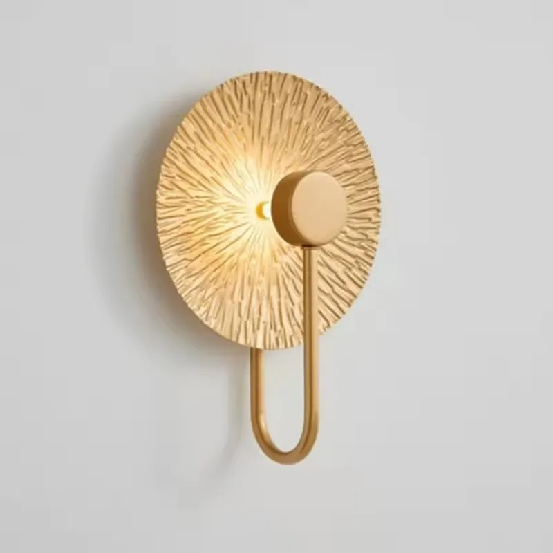 

American Luxury Gold & White Wall Sconce Modern Circular Oval Wall Lamp for Living Room Bedroom Hallway Hotel Home Decor Light