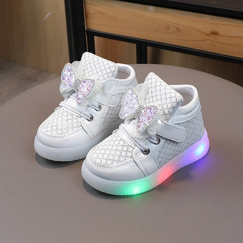 Kid Tennis 2024 Spring And Autumn Children LED Sneakers Boys Glowing Shoes kids Baby Girls Toddler Shoes with Light Up Luminous