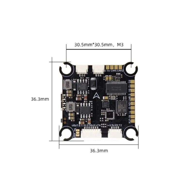 HGLRC F405 pile F405 8S V1 30.5*30.5mm ICM42688P contrôleur de vol 60A 6S V1 ESC Support DShot600/300/150 pour pièces de Drone FPV