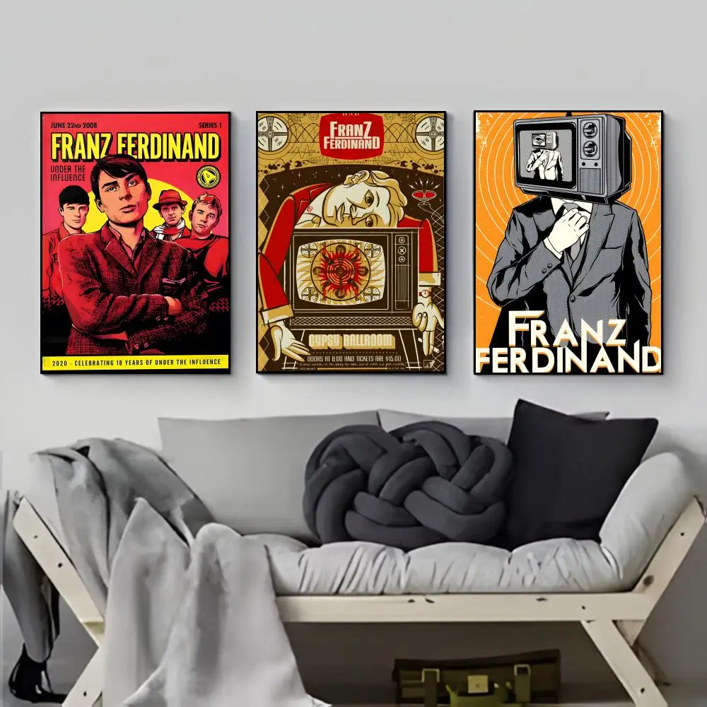 british rock band merch F-Franz Ferdinand Poster HD  Waterproof Wall Sticker Bar Living Room Decor Gift