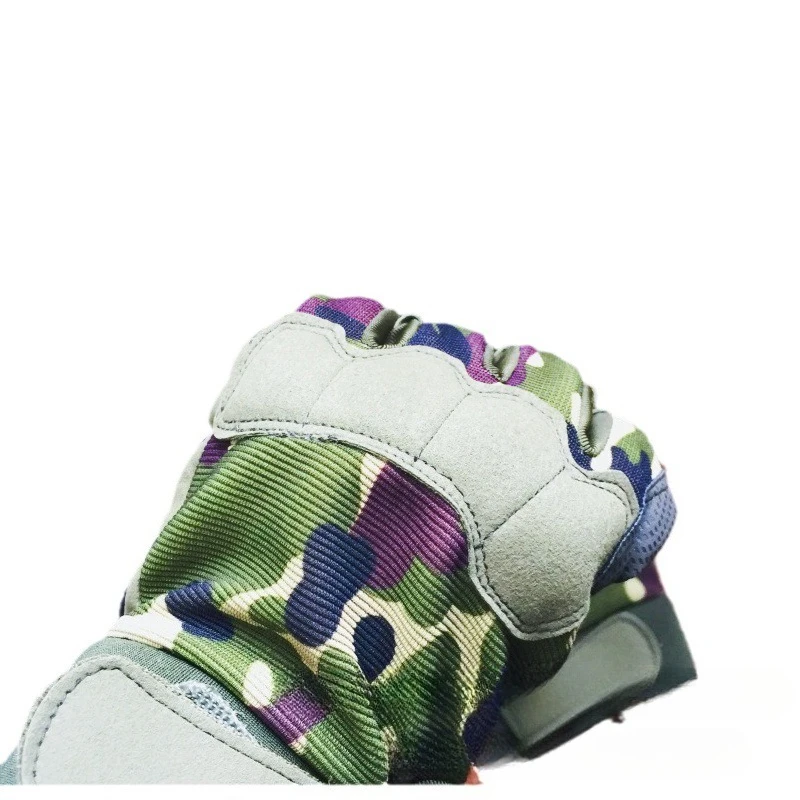 Tactical sports fitness outdoor mountaineering non-slip wear-resistant  equipment training camouflage full finger gloves summer