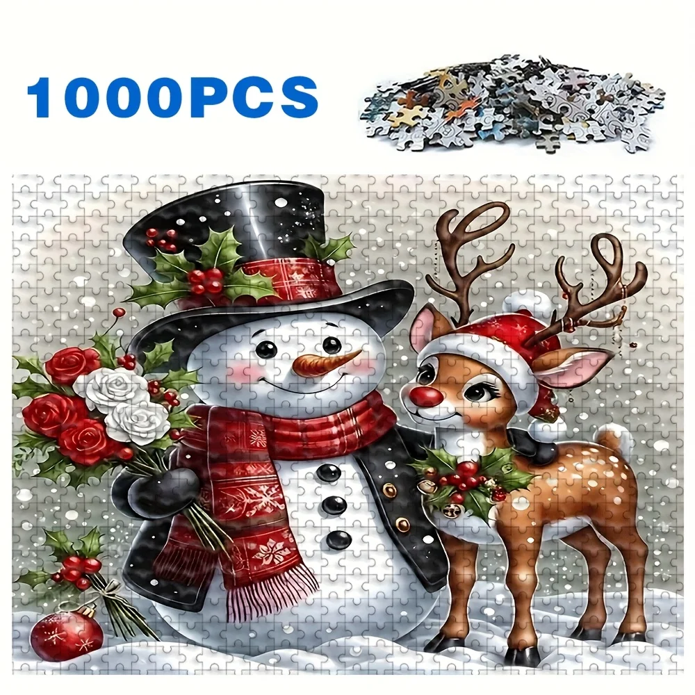 Puzzle da 500/1000 pezzi per adulti: rompicapo impegnativo su larga scala con motivi complessi, scatola portatile per giochi di famiglia