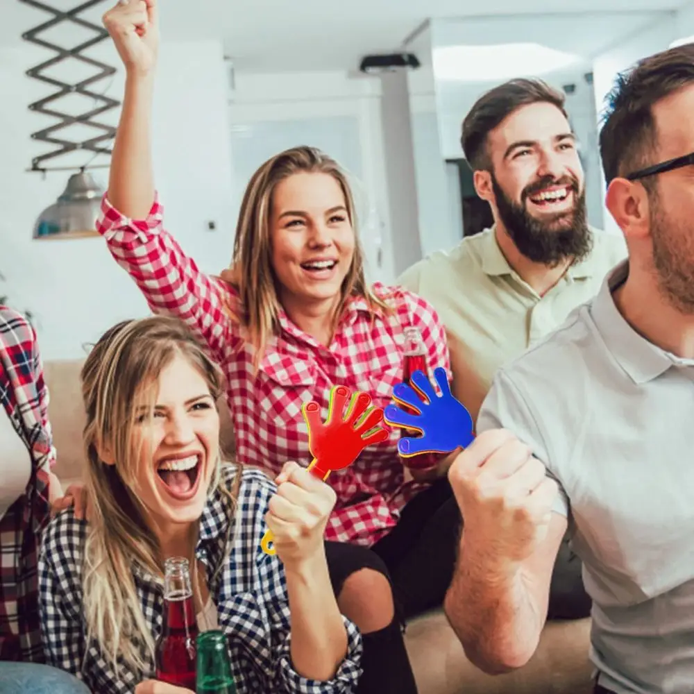 10PCS Cheerleading Liefert Zufällige Farbe Hand Klöppel Kunststoff Happy Match Applaus Maker Cheer Up Klatschen Geräusch Maker Konzerte