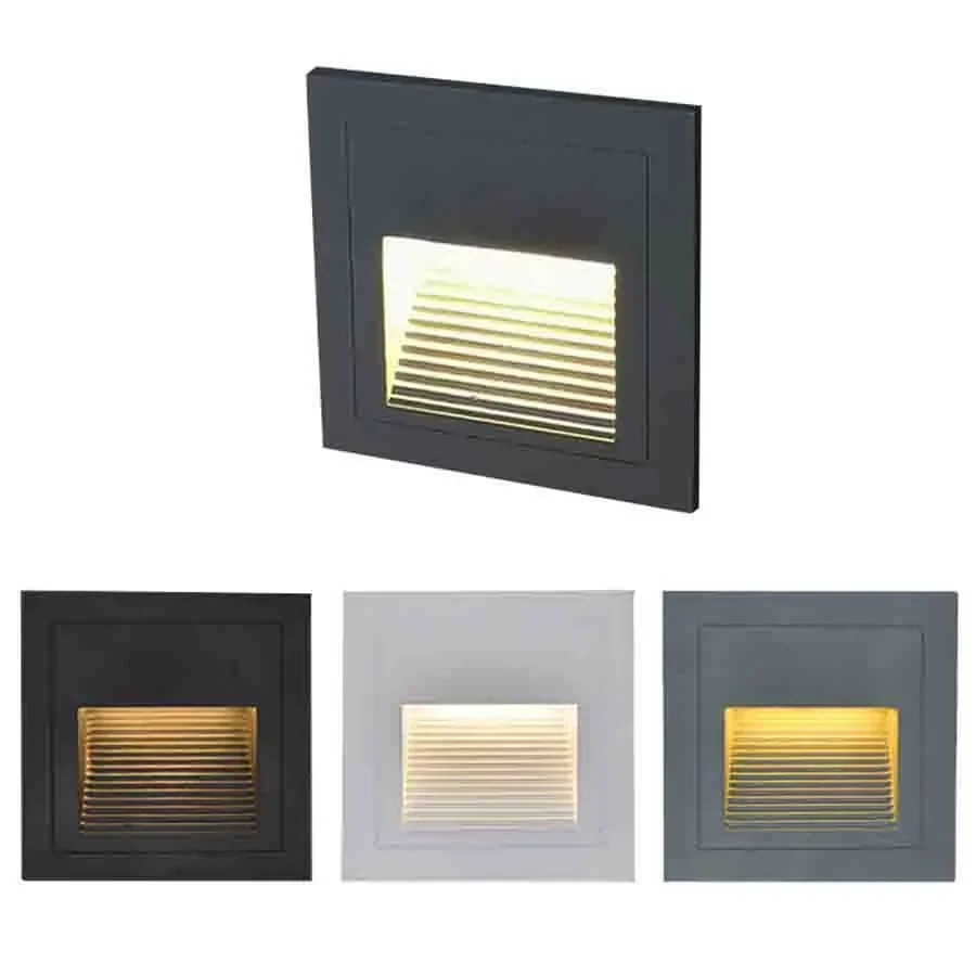 Luz Led con Sensor de movimiento PIR para exteriores, lámpara de esquina de pared empotrada, impermeable, para decoración de paisaje, 85x85cm, 3W