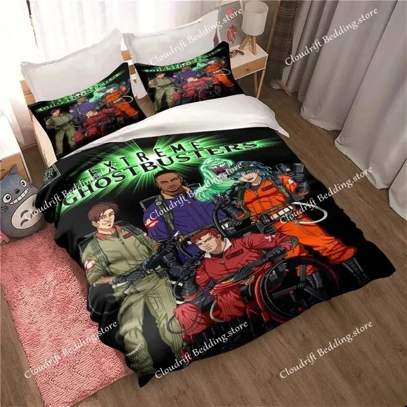 Cartoon Ghostbusters Duvet Cover Pillowcase Bedding Set Adult Boys Girls Bedroom Decoration Children Gift Single Double Size026