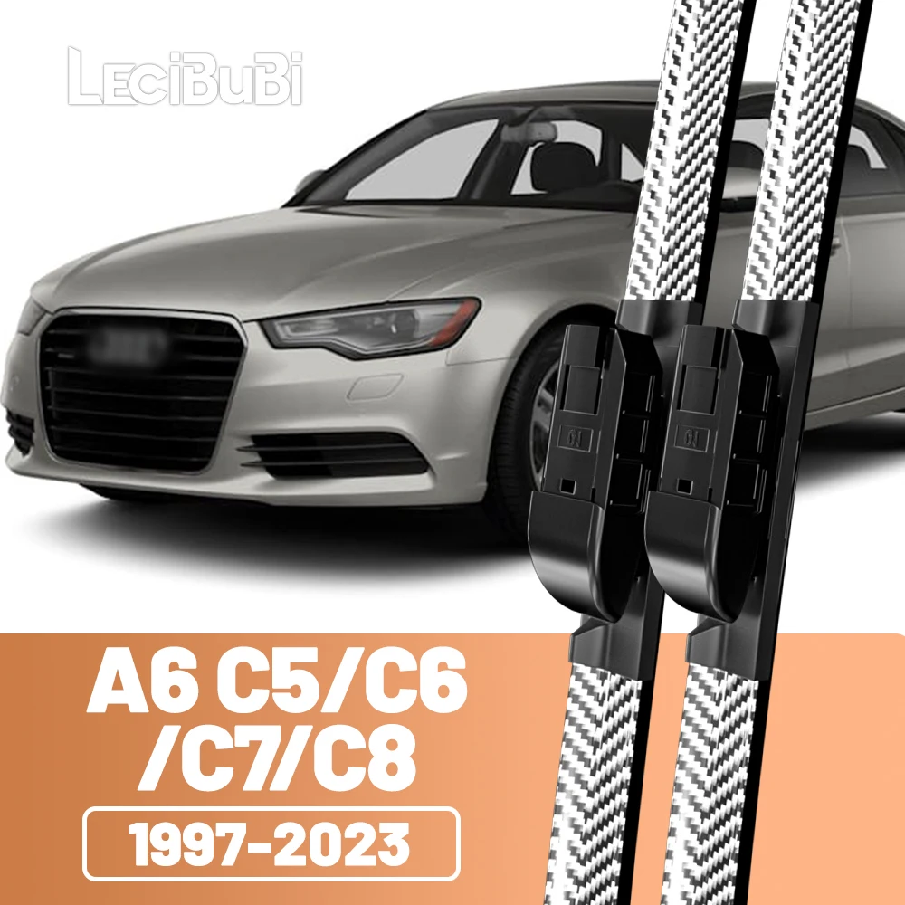 2 stücke Frontscheibe Scheibenwischerblätter Carbon Faser Scheibenwischer Für Audi A6 C5 C6 C7 C8 1997-2023 2002 2004 2011 2018 2019