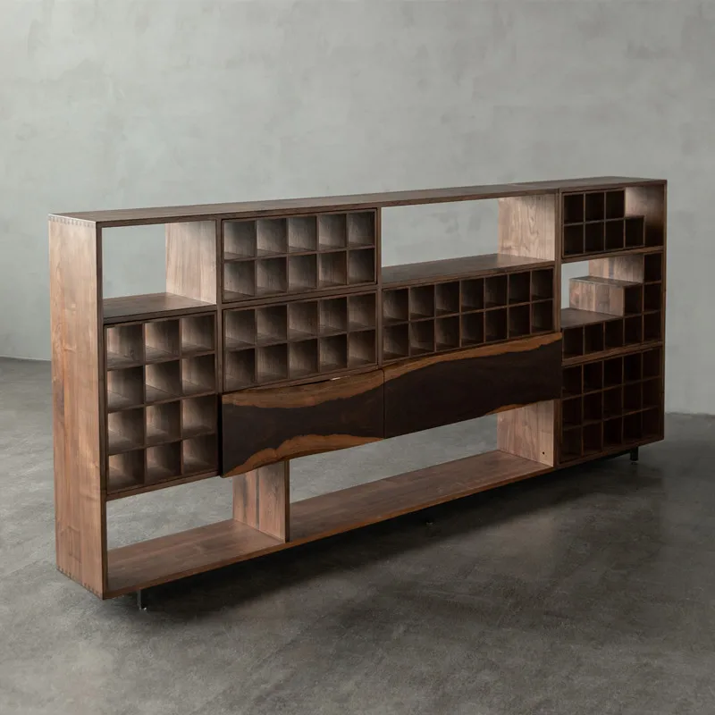 North American black walnut bogu frame, new Chinese wabi-sabi display cabinet