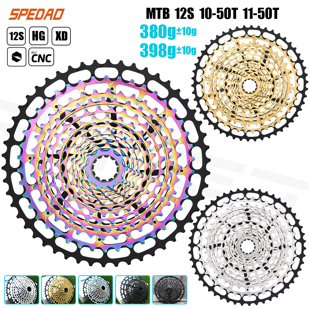 Spedao MTB 12 Speed Cassette 10-50T 11-50T Moutain BikeCassette SuperLight Full CNC XD HG 12 Speed Flywheels MTB Bike Parts