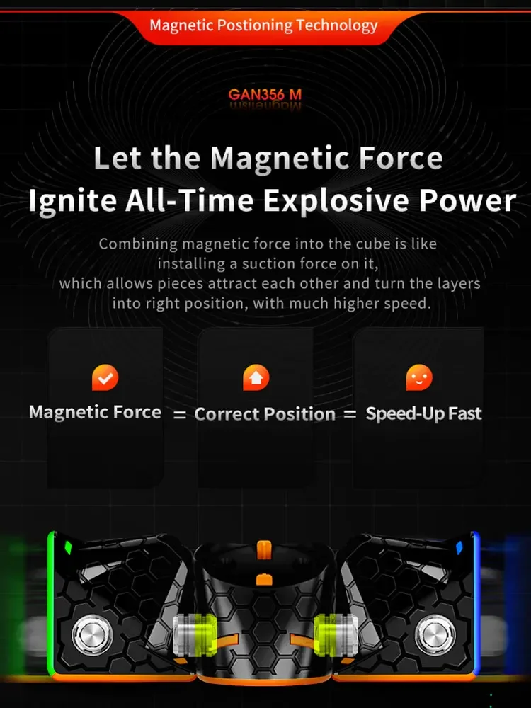 Gan-cubo magnético profesional para niños, juguetes magnéticos de velocidad, 356 M, 3x3, Gan356, 356 m