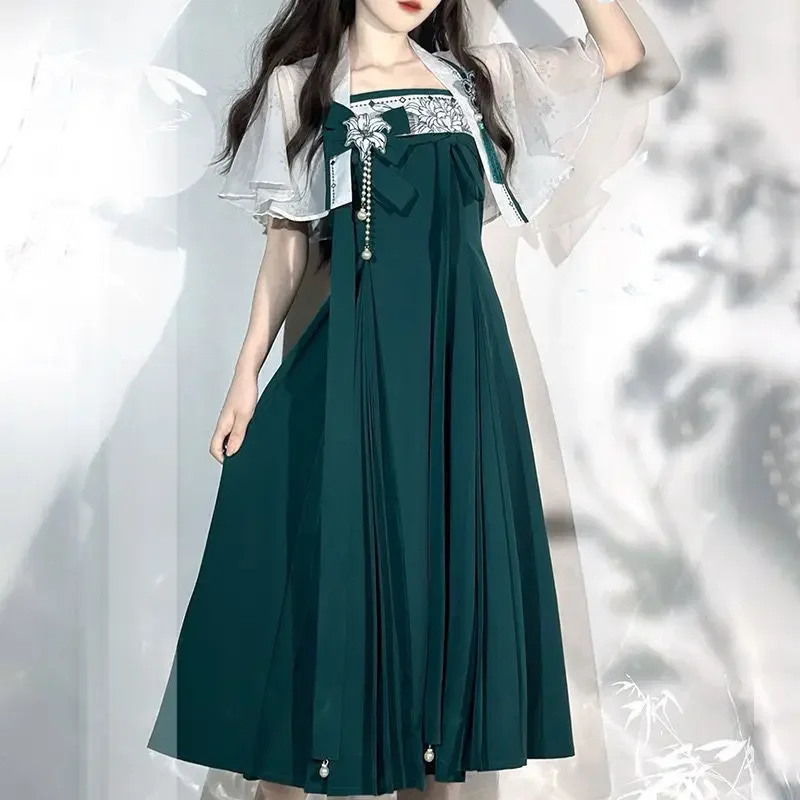 Chinese Stijl Verbeterd Han Element Nieuwe Chinese Dagelijkse Hanfu Lolita Set Harujuku Goth Lolita Jurk Lolita Bunny