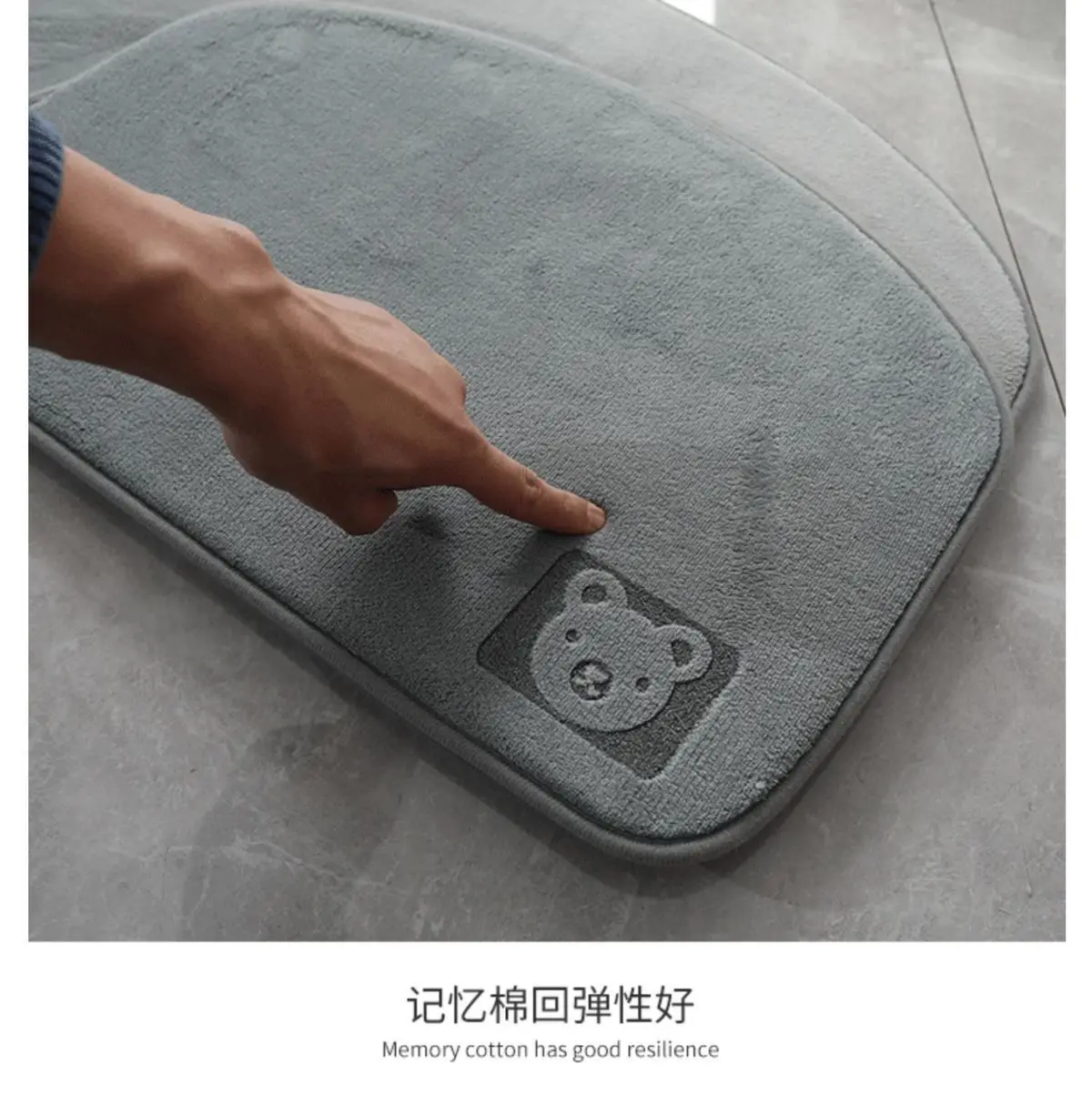 Bathroom Floor Mat Bathroom Doorway Water Absorbing Floor Mat Toilet Anti-skid Carpet Door Mat Bathroom Mat Half Round