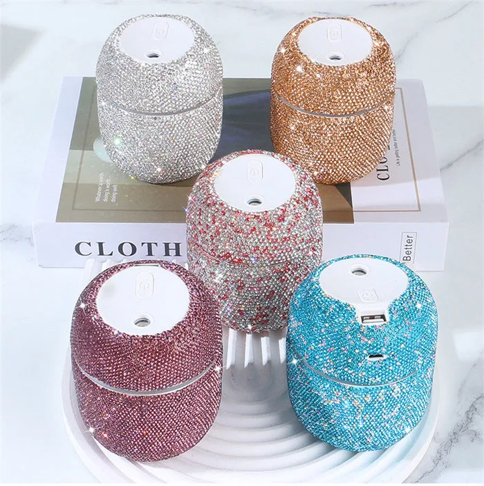 Bling rhinestone  perfume scent fragrance room car air freshener USB rechargeable mini humidifier essential oil diffuser