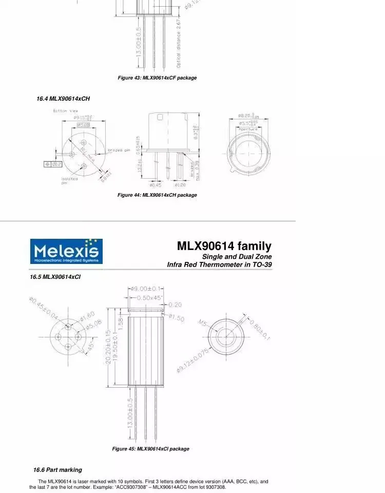 GY-906 MLX90614ESF BAA/BCC/DCI/DAA/DCC IR Infrarot-Temperaturmessungs-Sensormodul – Detail 14