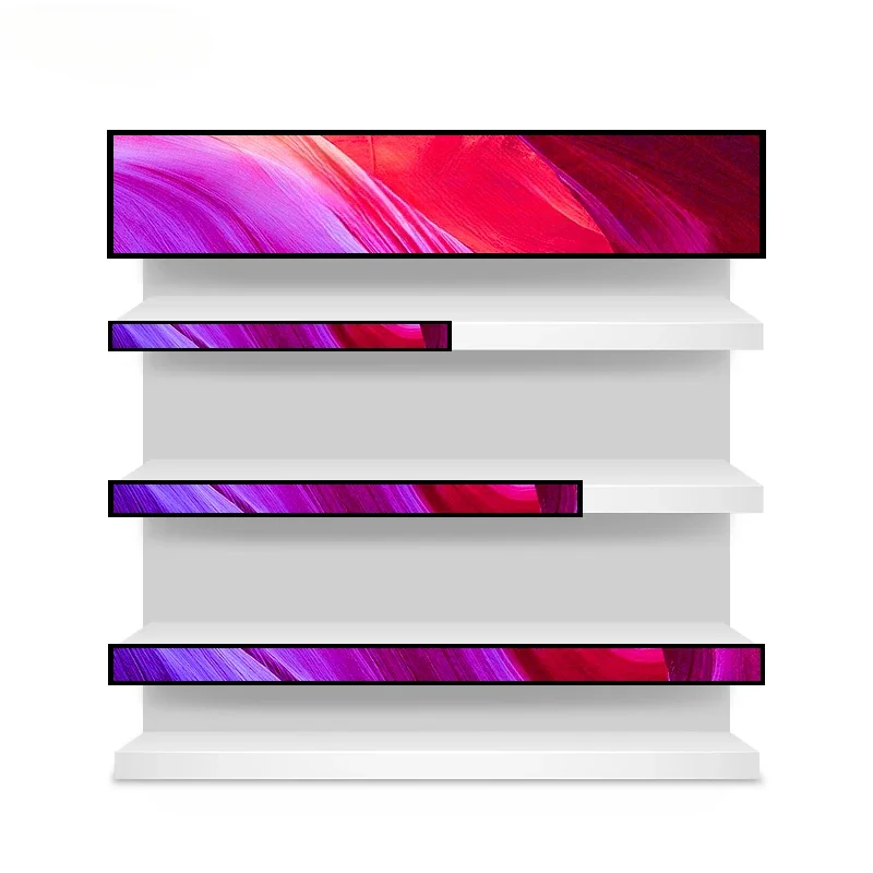 

37 inch Stretched Bar LCD Display For Price Tag Promotion Information Digital Signage