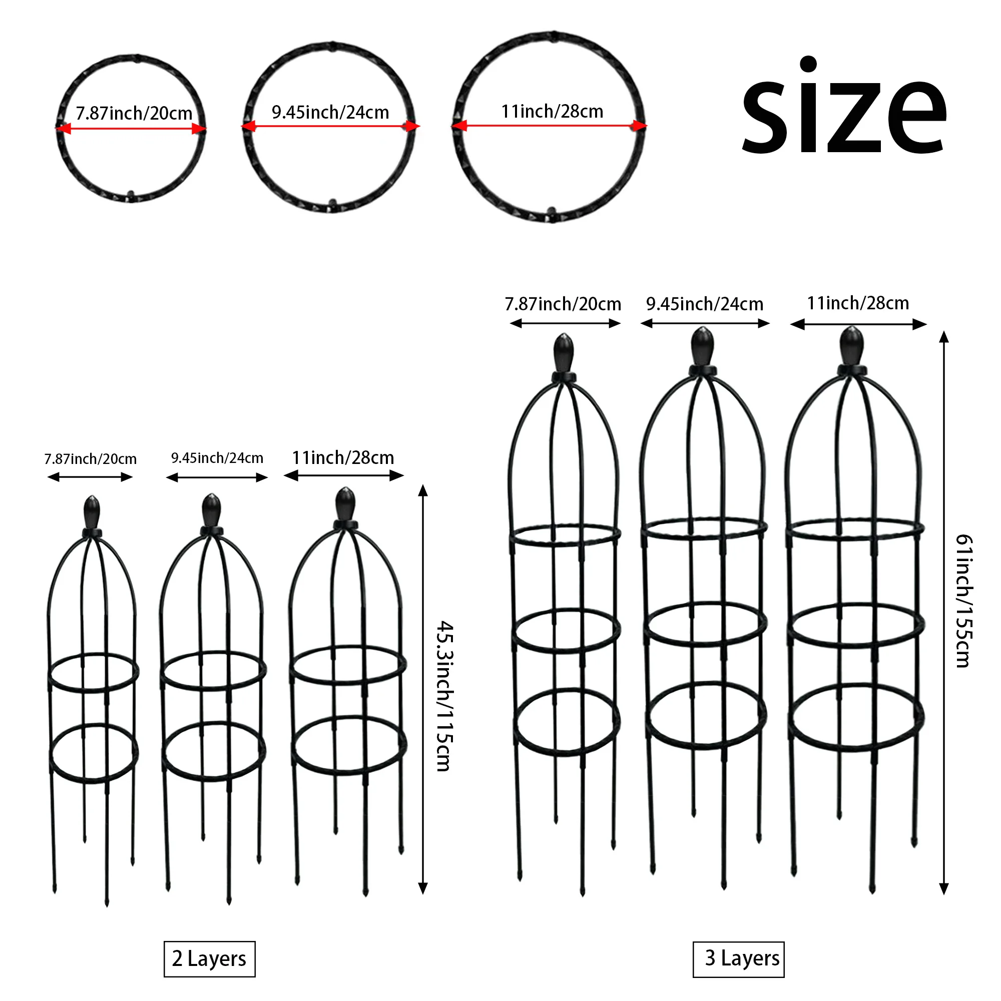 1 pc Garden Obelisk Trellis for Climbing Plants, Can help the growth of roses,ruit vines, houseplants,Easy to Install