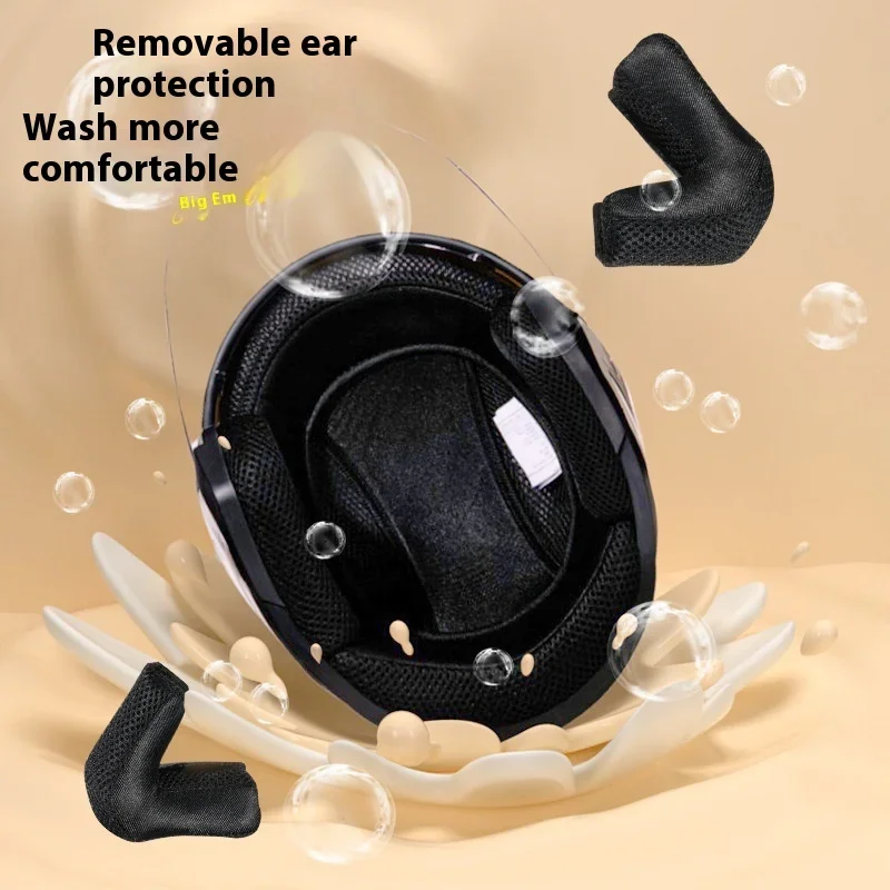2024 new helmet motorcycle electric car men's and women's safety helmet battery car four seasons universal anti-fog double lens image 5
