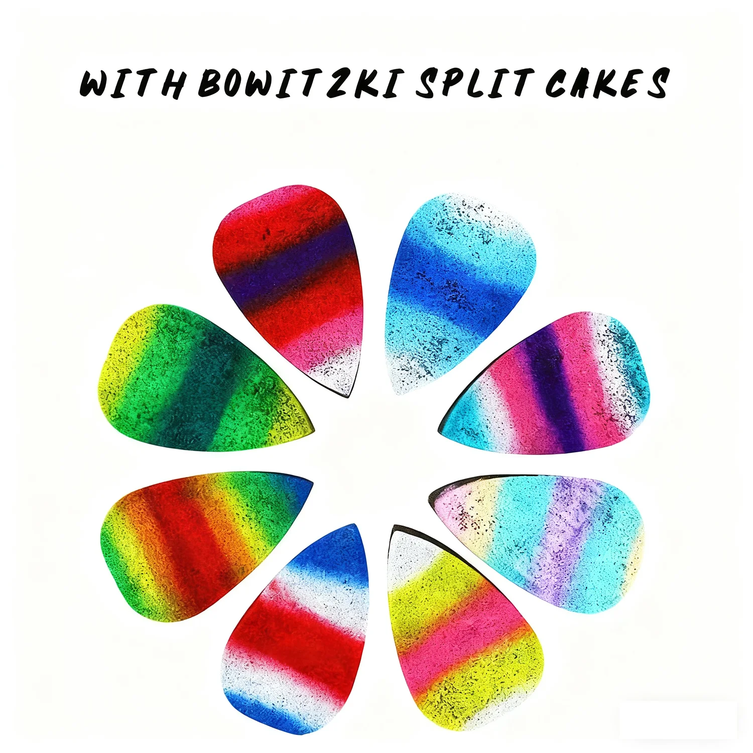 10 قطع من إسفنجات رسم الوجه بالبتلة السوداء - رغوة شبه دائرية عالية الكثافة على شكل قطرة ماء لمكياج الهالوين وعيد الميلاد #2