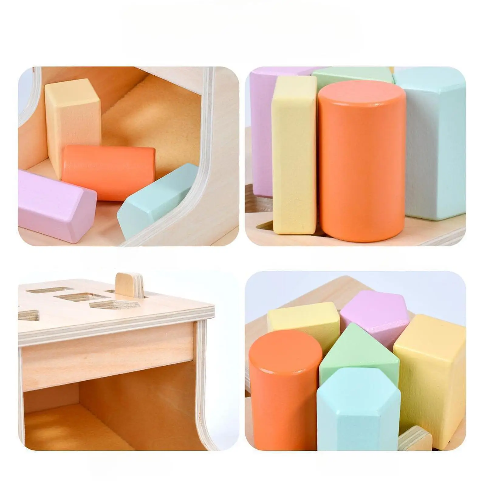 

Wooden Shape Sorting Toy, Montessori Toys, Fine Motor Skills, Activity Toy, Shape Sorter for 3 4 5 Kids Children Boys Girls