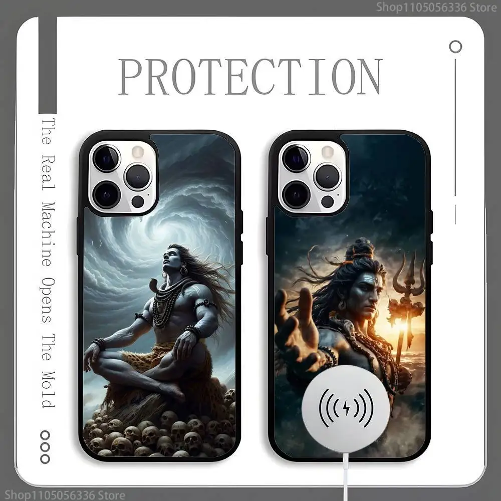 

Lord Shiva Hindu G-God Buddha Phone Case For Magnetic Wireless Charge Cover For iphone 16 15 14 13 12 11 Pro Max Plus Coque