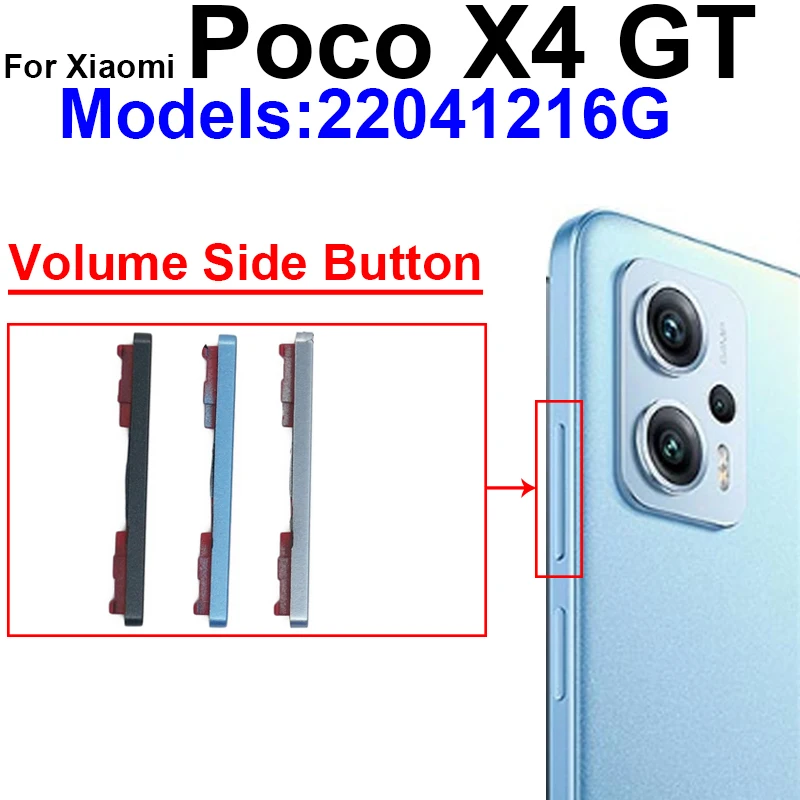 For Xiaomi Poco Pocophone X4 GT X4 Pro M4 M4Pro 5G Power Voume Side Button Volume Audio Control Side Key Buttons Parts