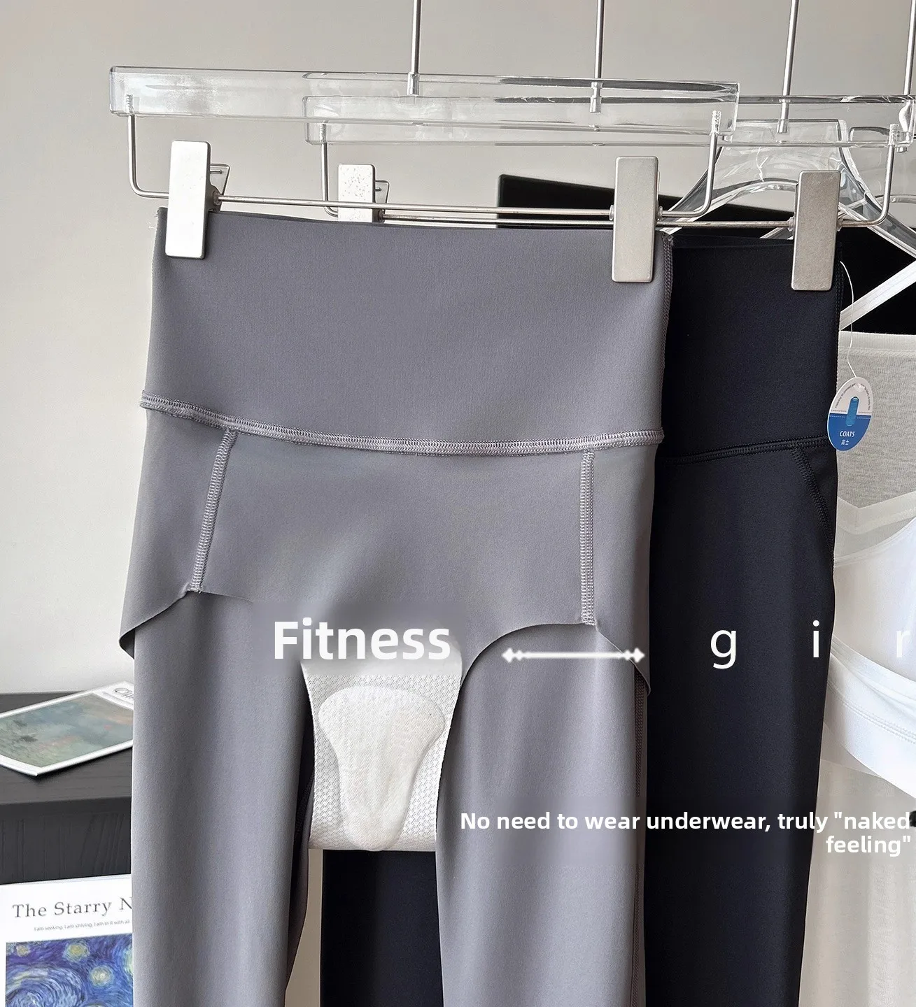 

Женское свободное нижнее белье, брюки для йоги, верхняя одежда Cloud Feeling 7A, антибактериальная дышащая промежность, спортивные брюки, высокая талия