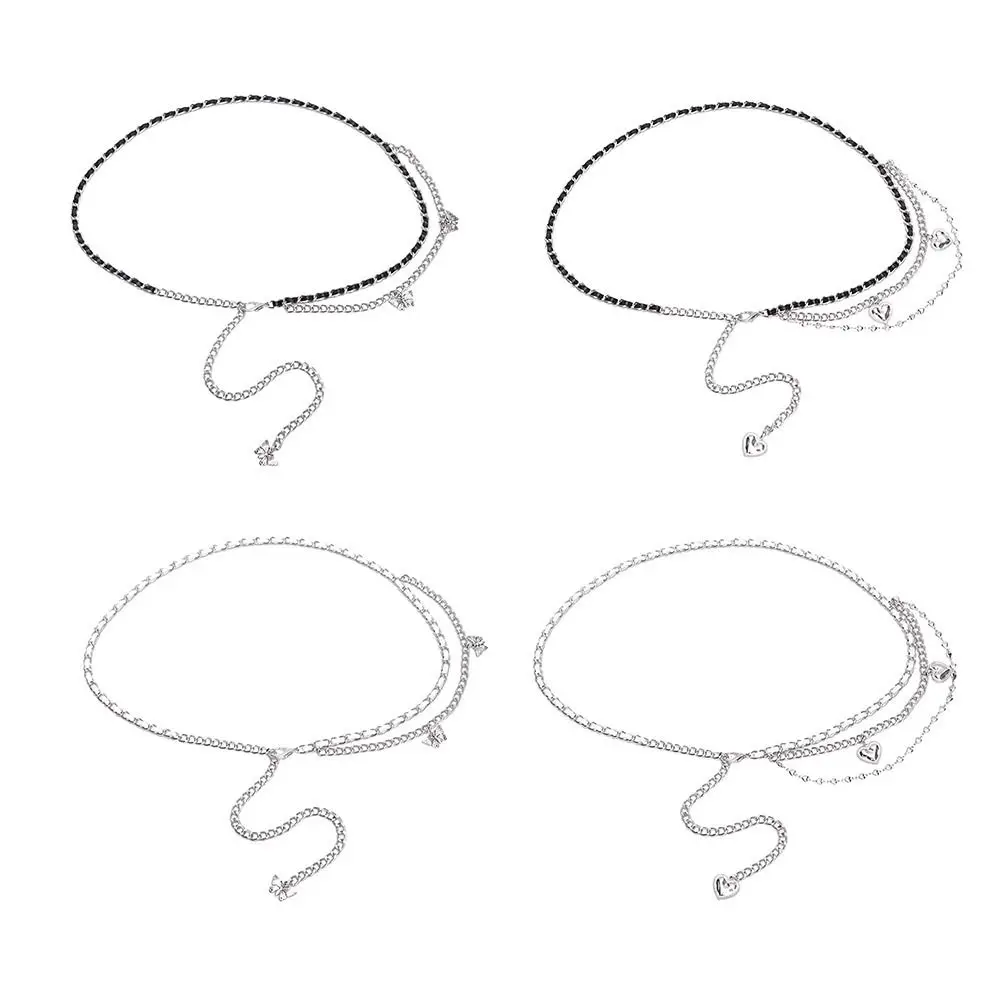 

Butterfly Love Heart Weaving Waist Metal Chain Adjustable Decorative Body Jewelry High-end DIY All-Match Belt