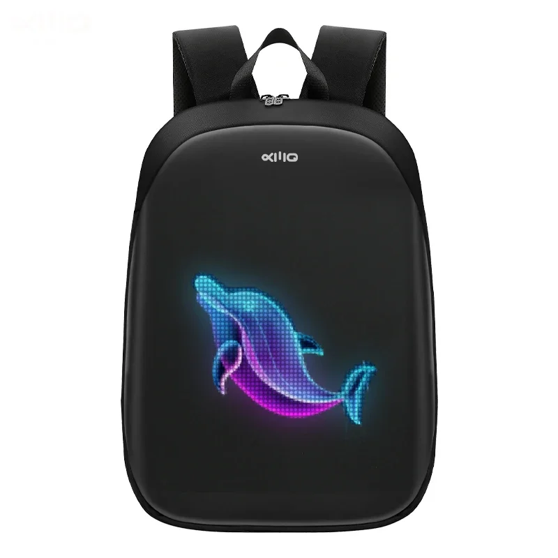 Four Generations Led Backpack Motorcycle Riding Pixel Advertising Backpack Display Screen Luminous Schoolbag for Men