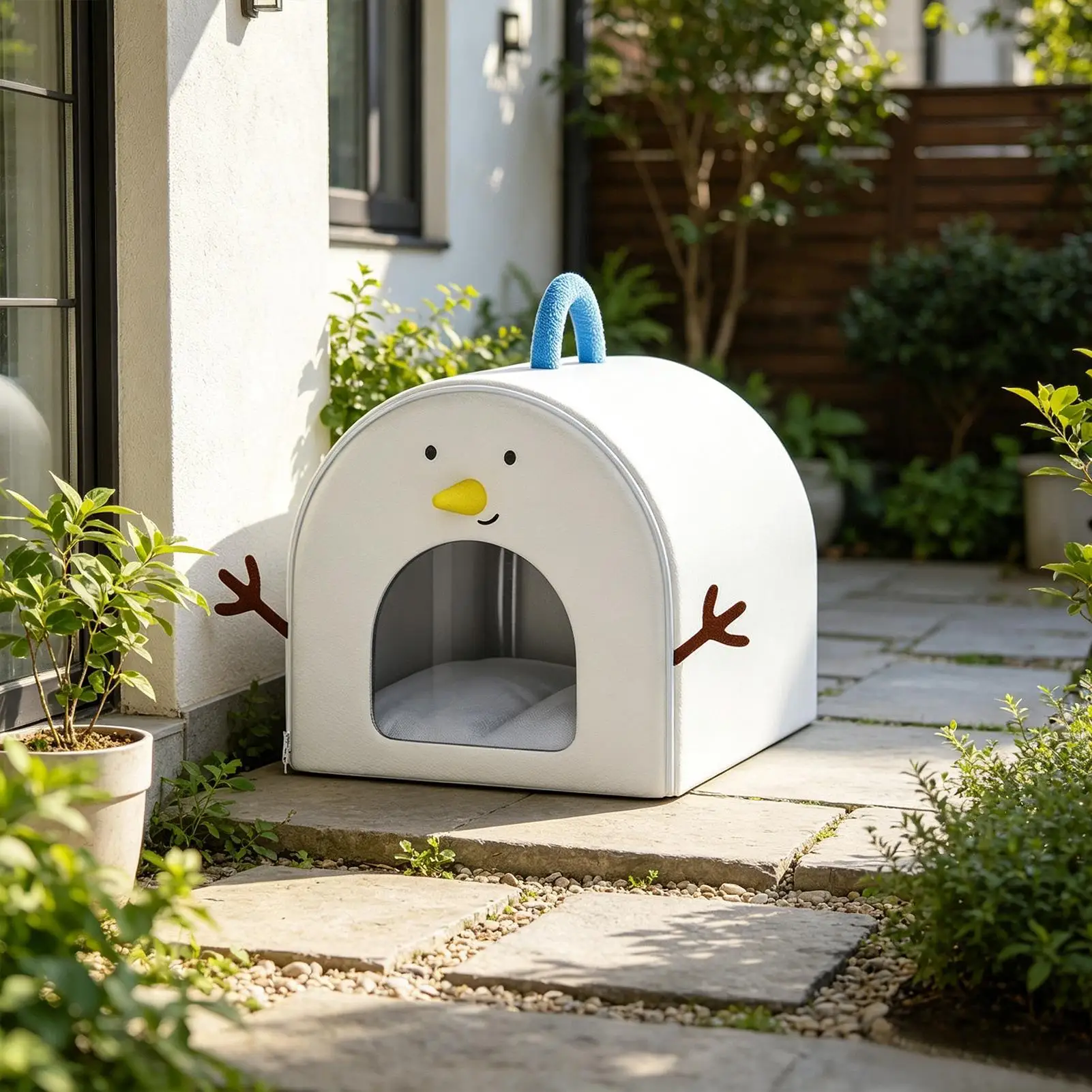 Cooling Cat House for Summer with 4 Ice Packs Insulated Breathable Waterproof Cat Cave Shelter Bed for Hot Summer Day Kittens