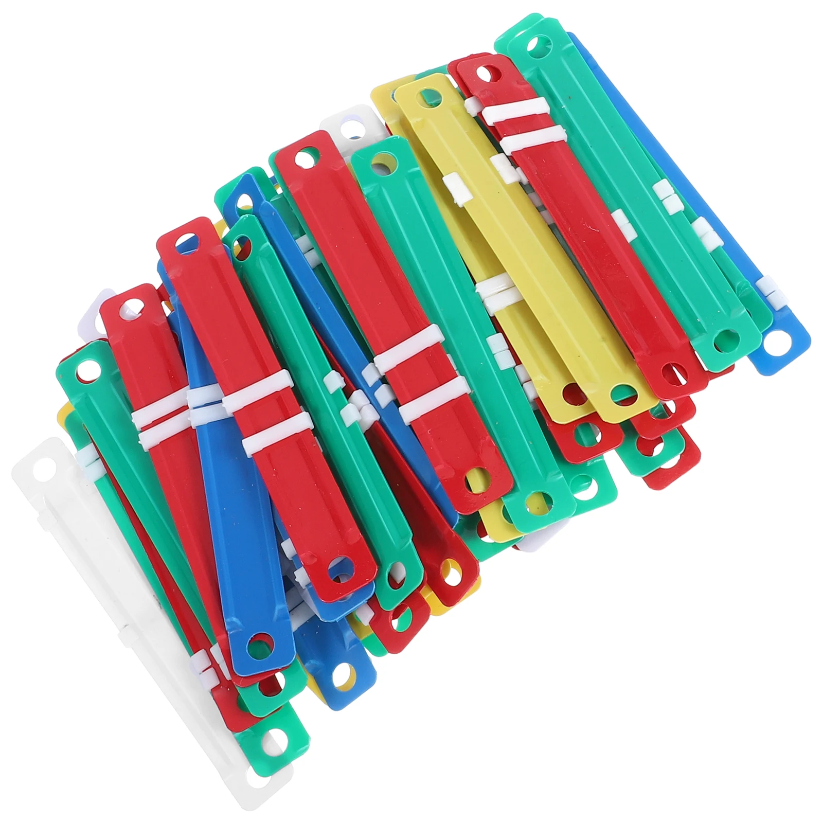 

100pcs Binder Spine Clip Binding Ring for Loose Leaf Notebook Planner Bookbinding Stationery Plastic Mechanism