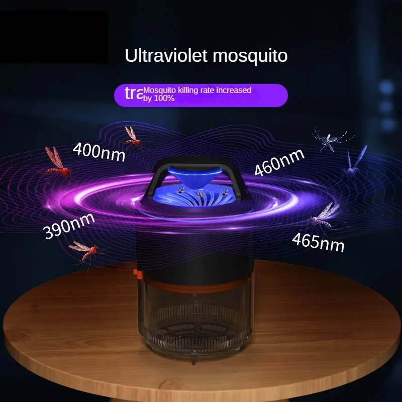 Lámpara LED ultravioleta para matar mosquitos, repelente de mosquitos recargable para el hogar, dormitorio, trampa de inhalación física silenciosa