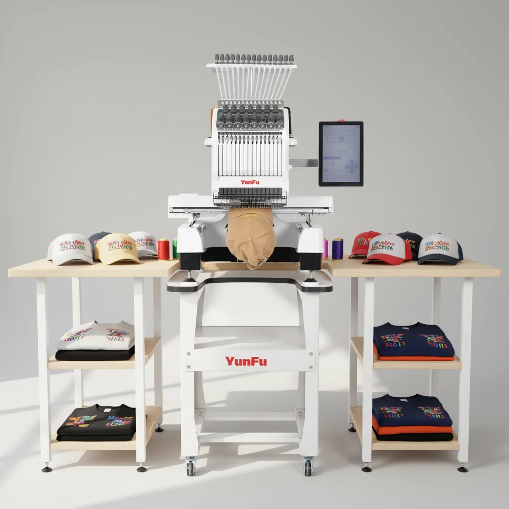 Exclusive Single Head Flat Embroidery Machine Home Use New Computerized Model for Custom Garment Makers