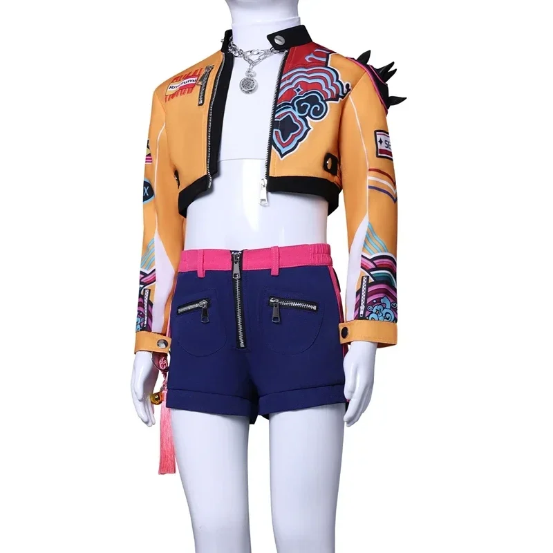 2025 أزياء الهالوين للأطفال Kpop شيطان رومي زوي ميرا التأثيرية أزياء الصيادين الصيادين للفتيات ملابس مجموعة المعبود لعب الأدوار