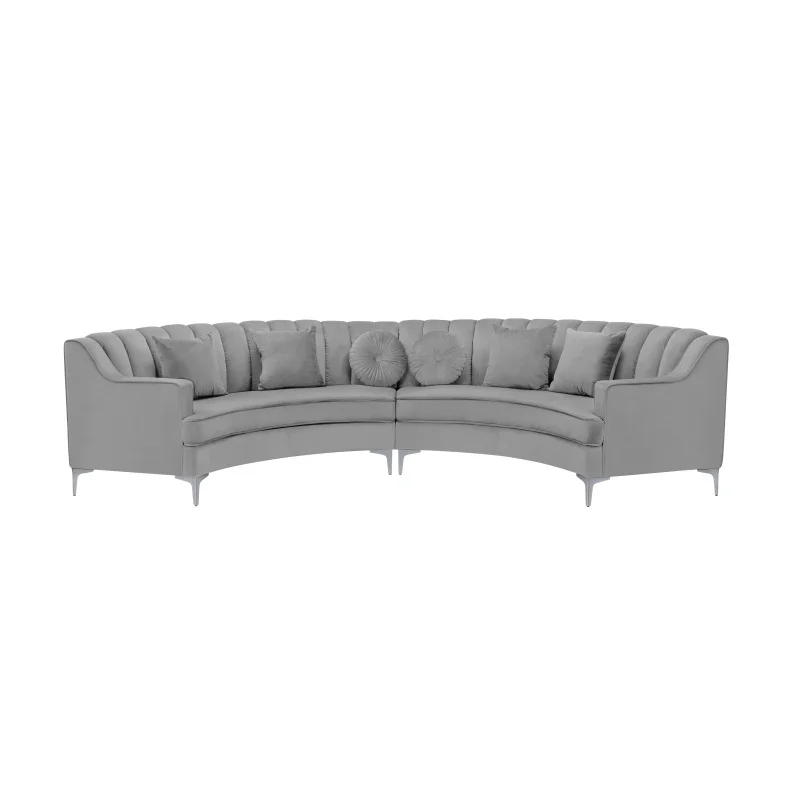 Sectional Sofa Curved Symmetrical Living Room Sofa, Modern Simple Bedroom Including 2 Couches, Large Size,Interior Decoration