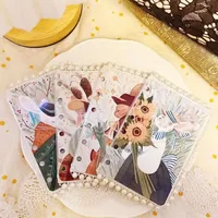 A5/A6/A7 Miss Rabbit Loose Leaf Notebook Pearl Sides Dividers Cute Index Seperator Diary Planner Stationary