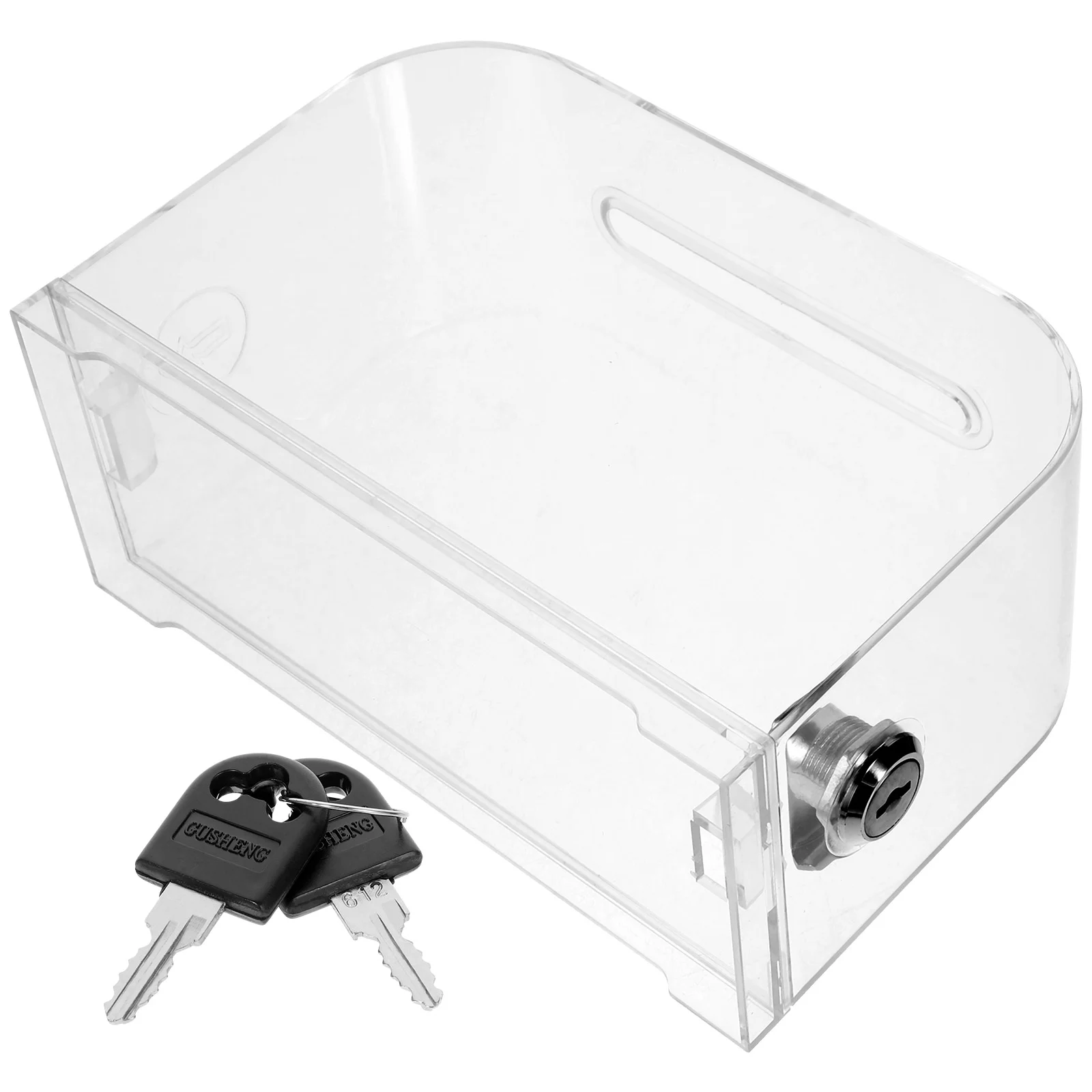 Business Card Box Please Office Cards Container Organizer Holder Acrylic Convenient Case