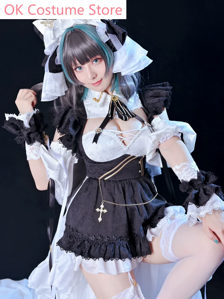 Azur lane cheshire derss cosplay traje cos jogo anime festa uniforme halloween jogar papel roupas