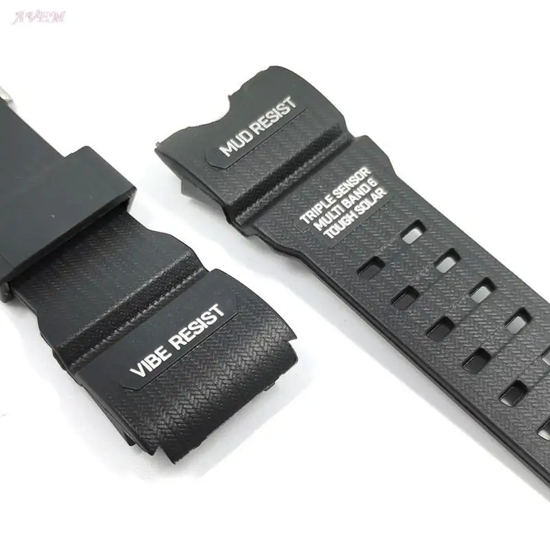 Strap for Casio G-SHOCK GWG-1000GB Black Silicone Watch Band Men Sport Waterproof Wrist Bracelet Accessories for GWG-1000-1A