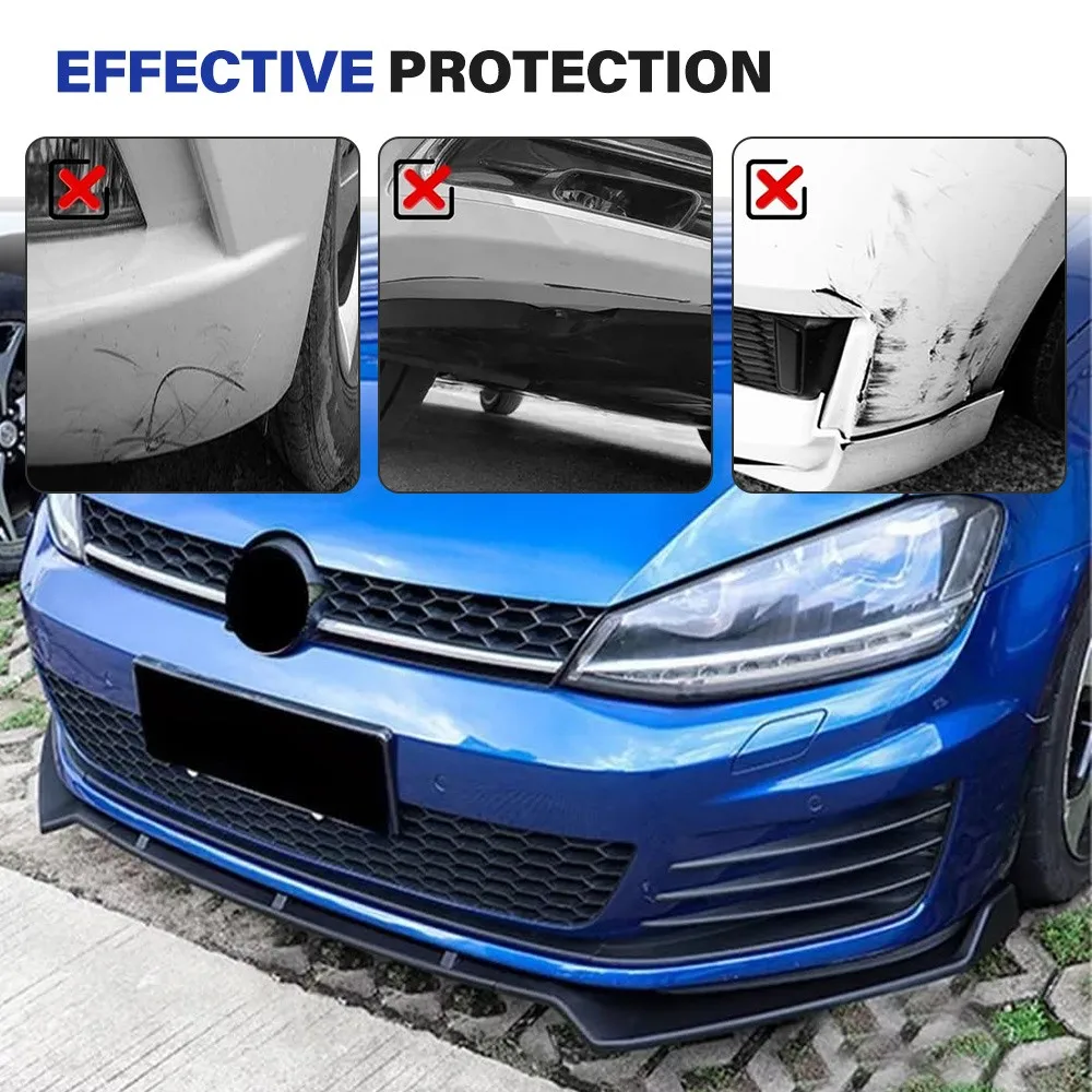 FOR 2015-2021 VW GOLF R GTI MK7 MK7.5 Front Bumper Lip Spoiler Splitter Body Kit - view 5