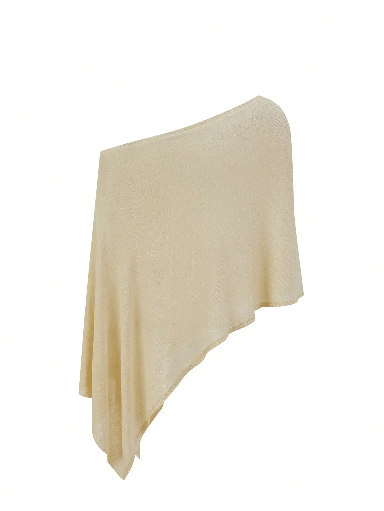 

Women's Loose Off-Shoulder Asymmetrical Hem Knit Cover Up Top