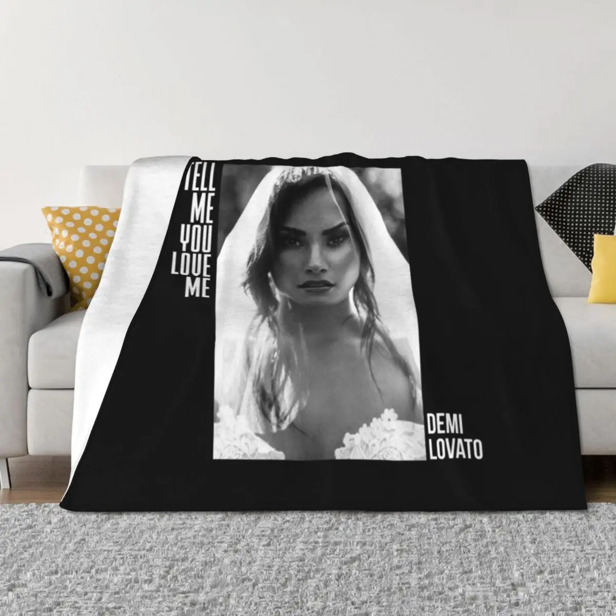 ديمي لوفاتو، أخبرني أنك أحبني رمي بطانية ثقيلة للنوم التخييم تتحرك الفانيلا البطانيات #2