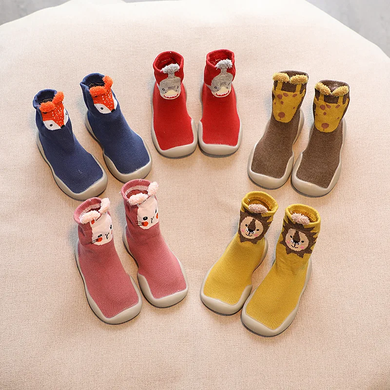 Cute Baby Toddler Shoes Spring and Autumn Cartoon Lion Breathable Comfortable Casual Children's Unisex Socks Boots New Born