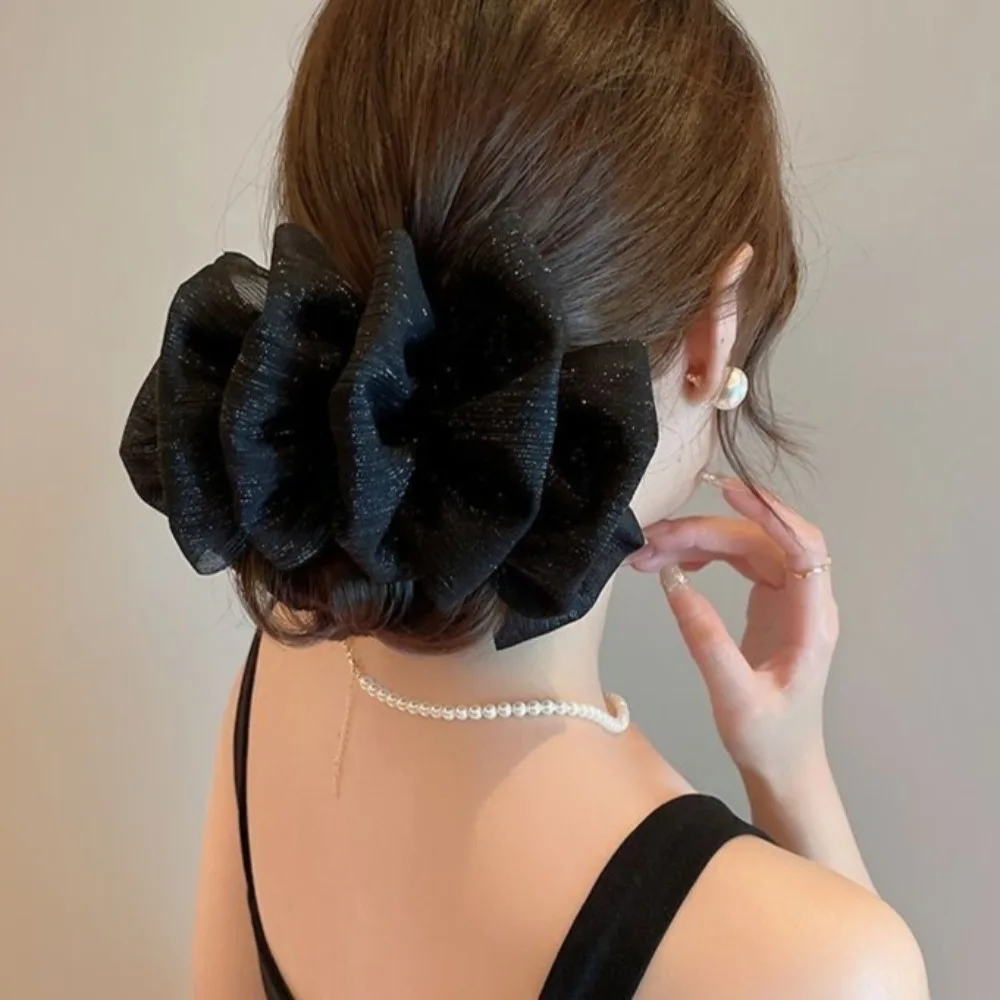 

Элегантная темпераментная сетчатая заколка для волос с пузырьками для женщин, простая заколка с шаровой головкой в виде акулы, модная заколка для хвоста для девочек, коготь для волос