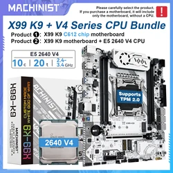 MACHINIST X99 k9(c612)LGA2011-3 Motherboard Optional Kit Xeon E5 2640 V4 CPU DDR4 memory (MAX 128GB) support NVME M.2 WIFI M-ATX