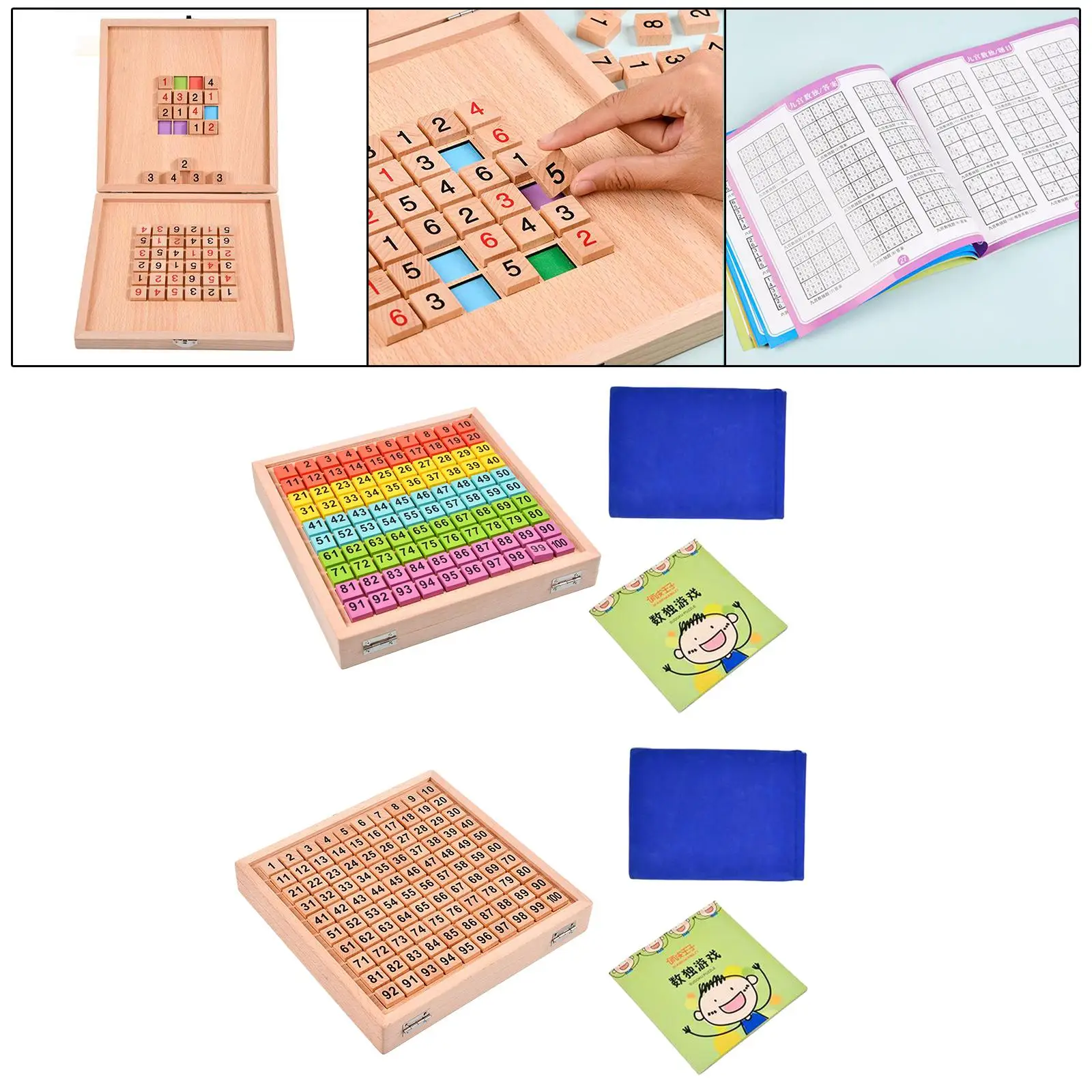 Jiugongge-大人のためのデジタル数学学習玩具,思考能力パズル,木製数徳ボード,誕生日プレゼント,1〜100