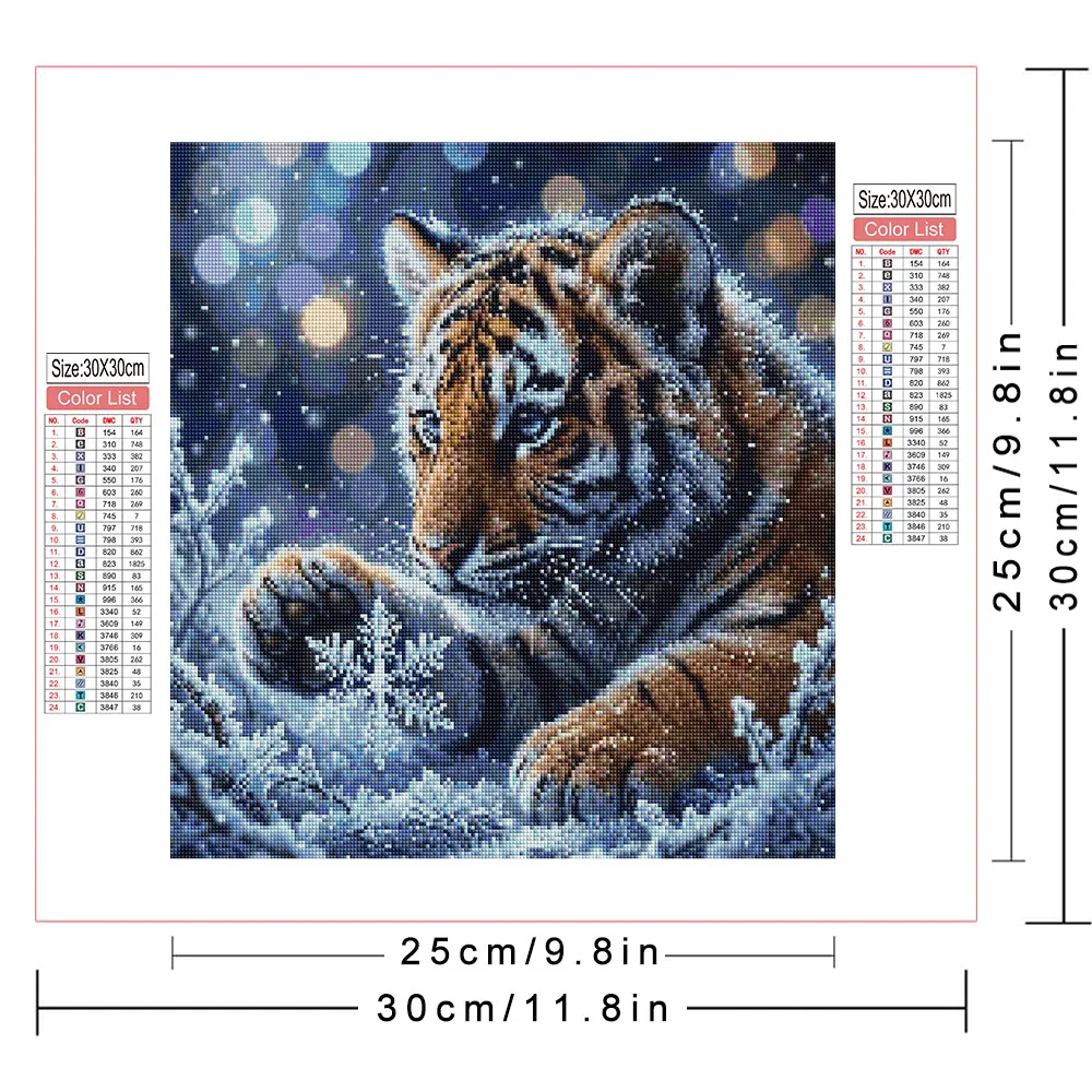 AZQSD Diamond Mosaic Kits Tiger Animal Diamond Painting Novelties 2026 Picture Rhinestones Handmade Living Room Decor Art