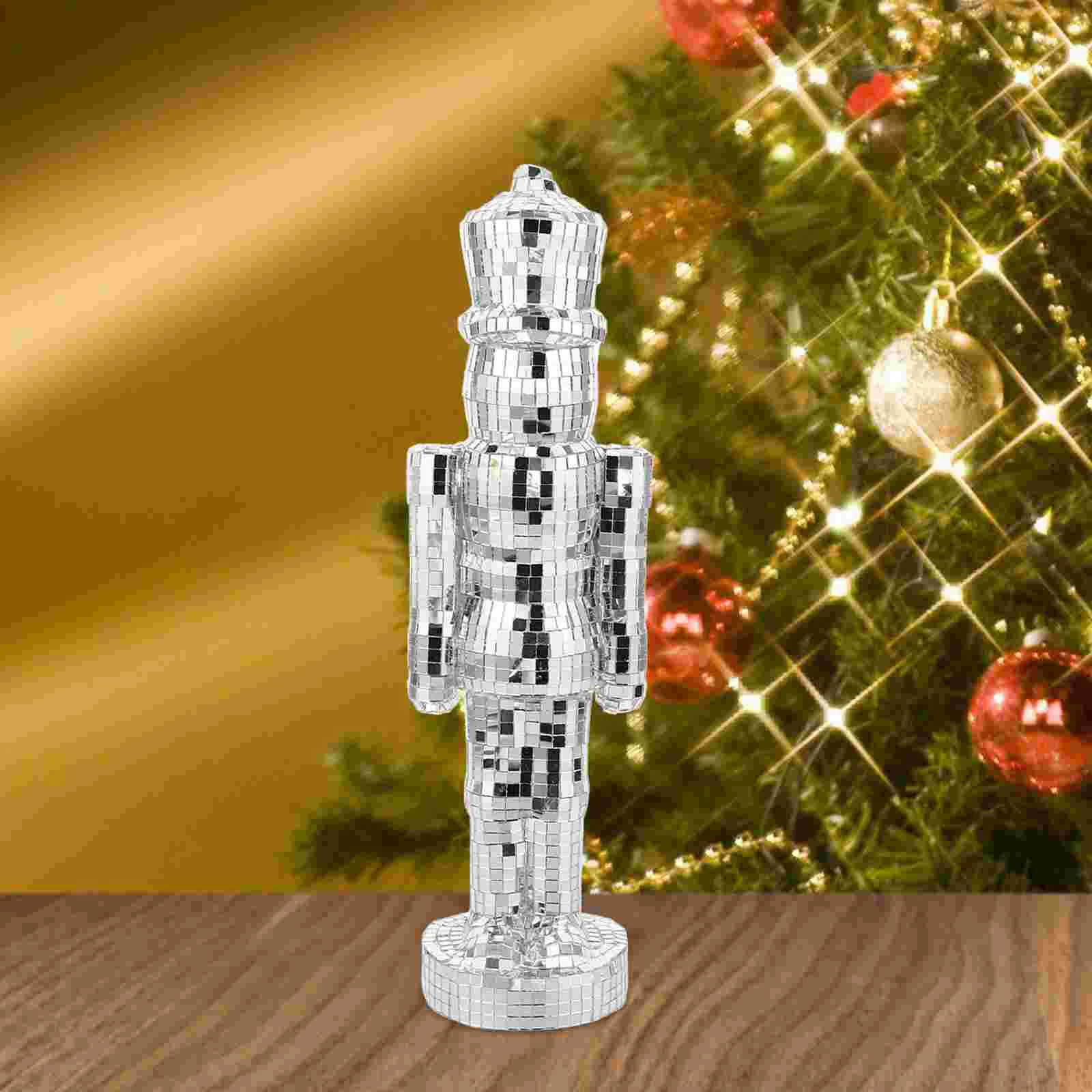 

Glass Christmas Nutcracker Puppet Crystal Nutcracker Decoration Soldier Puppets Ornaments for Holiday Table Centerpieces