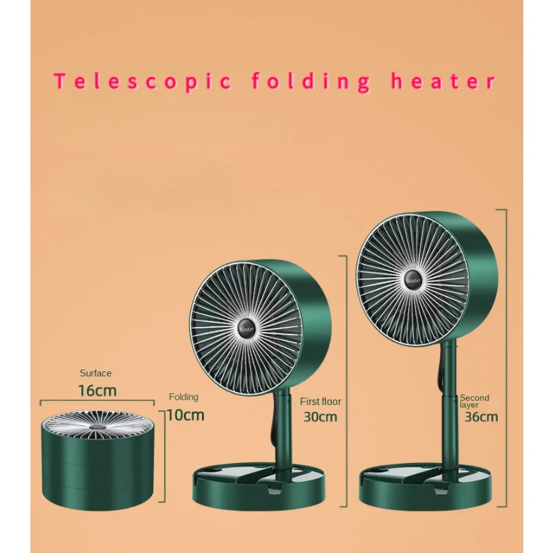 Mini ventilador plegable telescópico para el hogar, calentadores eléctricos portátiles, prácticos, de almacenamiento