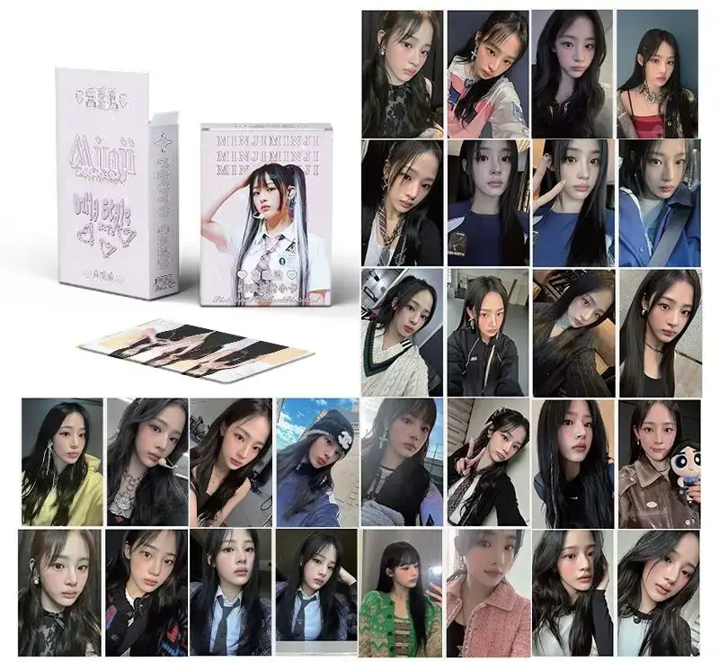 

50pcs/Box Kim Minji Jisoo Laser Mini Card Album Lomo Card Fans Collection Gifts