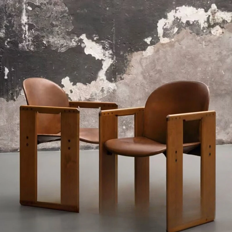 

Chair Solid wood retro home chair replica back chair