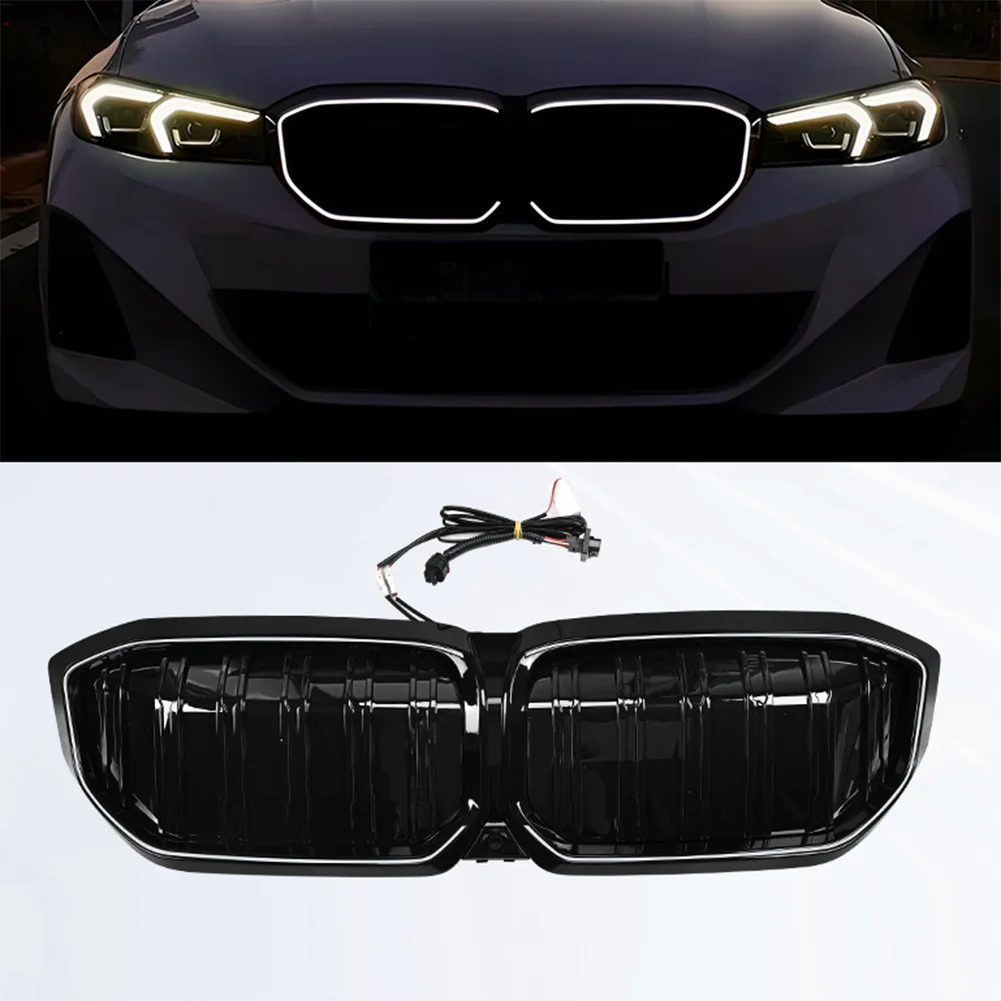 LED Front Luminous Illuminated For BMW i3 eDrive 30 35 40 LCI 2022-2024 Double Fins